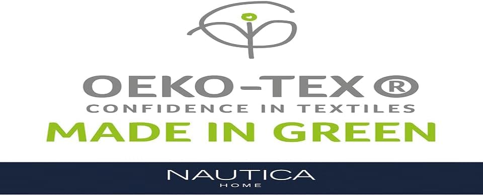 Nautica Home  Ray %100 Pamuklu Çift Kişilik Nevresim Takımı - Yeşil & Lacivert Geniş Çizgili