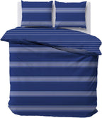 Nautica Home Moby %100 Pamuklu Tek Kişilik Nevresim Takımı - Modern Lacivert Çizgili