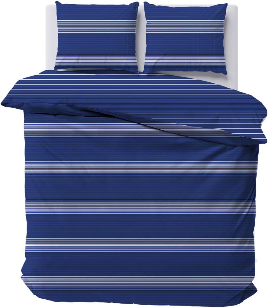 Nautica Home Moby %100 Pamuklu Tek Kişilik Nevresim Takımı - Modern Lacivert Çizgili