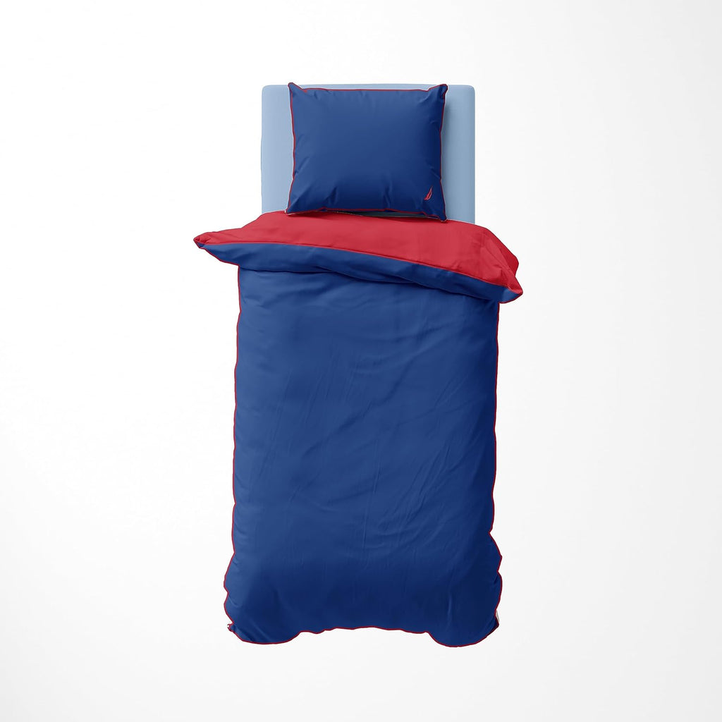 Nautica Home Creek Çift Kişilik Pamuklu Nevresim Takımı - Lacivert & Turuncu