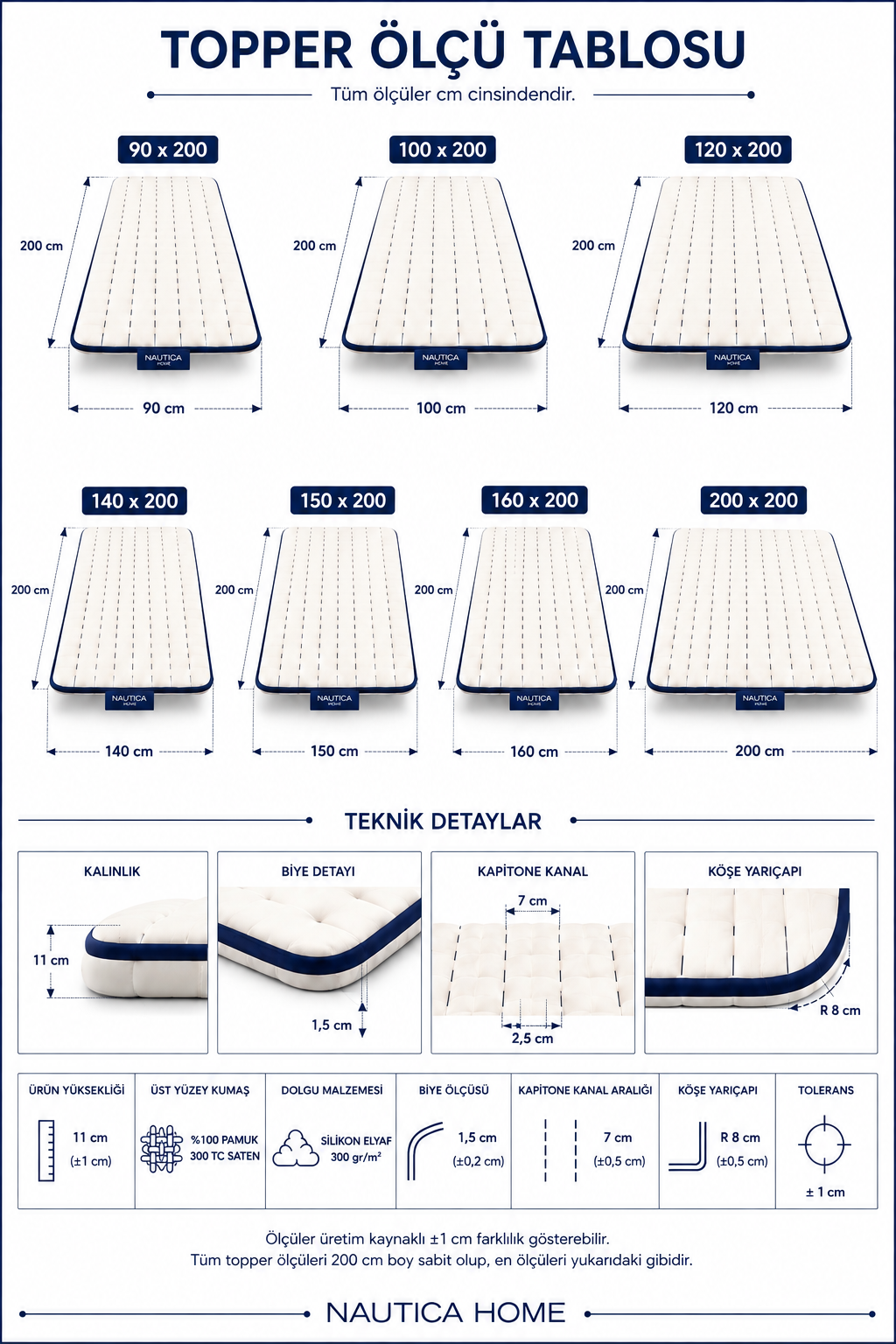 NAUTICA HOME Regatta Premium Deve Yünü Topper