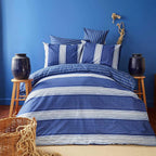 Nautica Home Moby %100 Pamuklu Tek Kişilik Nevresim Takımı - Modern Lacivert Çizgili