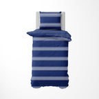 Nautica Home Moby %100 Pamuklu Tek Kişilik Nevresim Takımı - Modern Lacivert Çizgili