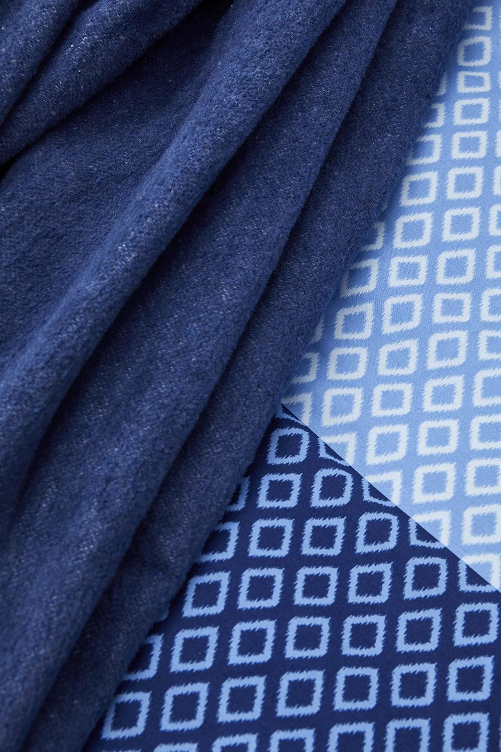 Nautica Home Grace %100 Pamuk Nevresim Takımı - Mavi Geometrik Desenli ve Geçişli