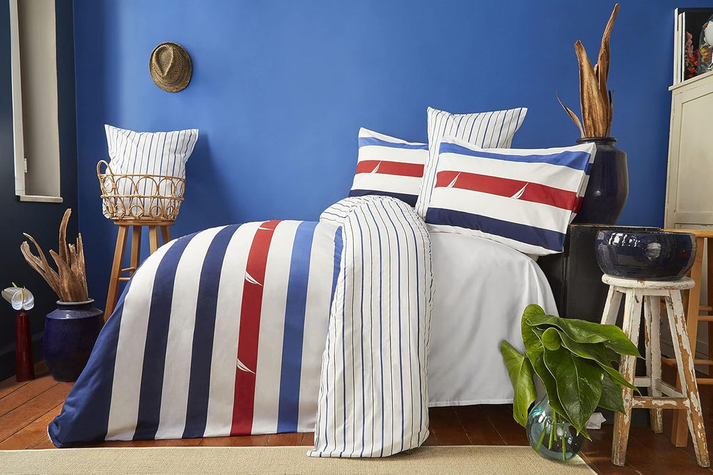 Nautica Home Fınn %100 Pamuk Nevresim Takımı - Yelken Logolu Marin Çizgili