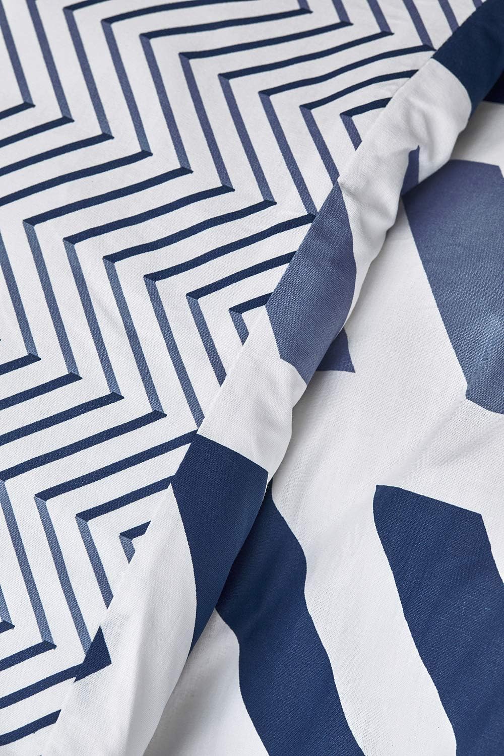 Nautica Home Orion %100 Pamuklu Tek Kişilik Nevresim Takımı - Geometrik Mavi Desenli