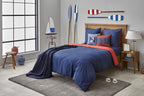 Nautica Home Creek Çift Kişilik Pamuklu Nevresim Takımı - Lacivert & Turuncu