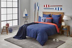 Nautica Home Creek Çift Kişilik Pamuklu Nevresim Takımı - Lacivert & Turuncu