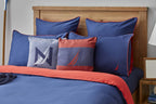 Nautica Home Creek Çift Kişilik Pamuklu Nevresim Takımı - Lacivert & Turuncu