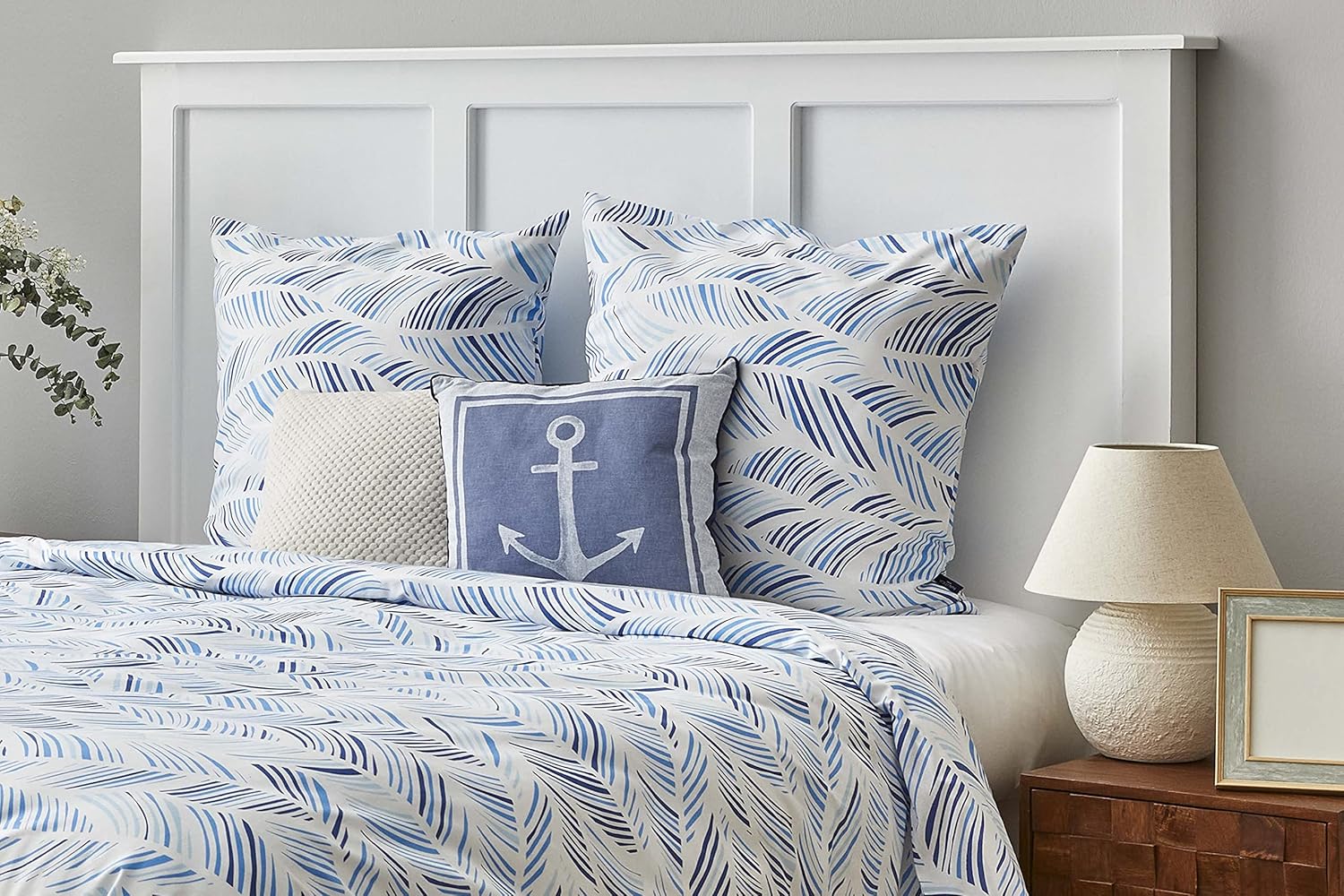 Nautica Home Wave Marin Çapa Desenli Pamuklu Nevresim Takımı - Mavi Dalga Serisi