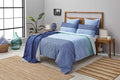 Nautica Home Grace %100 Pamuk Nevresim Takımı - Mavi Geometrik Desenli ve Geçişli