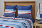 Nautica Home Spinning %100 Pamuk Ranforce Nevresim Takımı - Marin Desenli Mavi