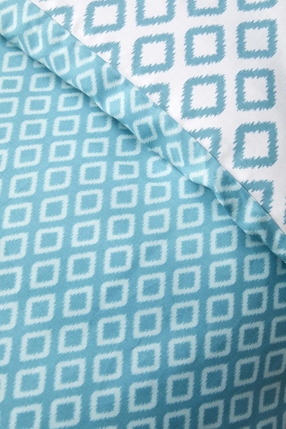Nautica Home Grace %100 Pamuk Nevresim Takımı - Mavi Geometrik Desenli ve Geçişli
