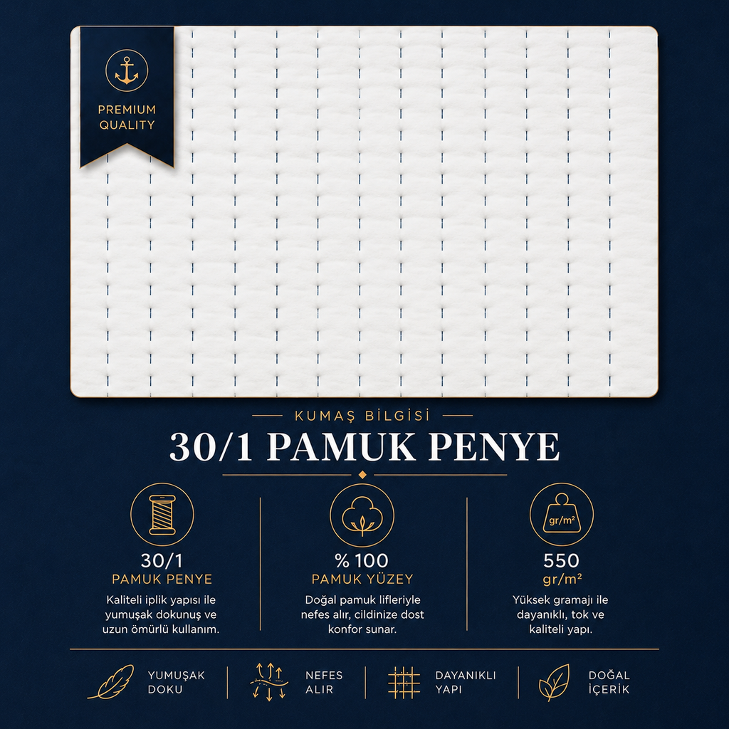 NAUTICA HOME Regatta Premium İngiliz Yünü Topper