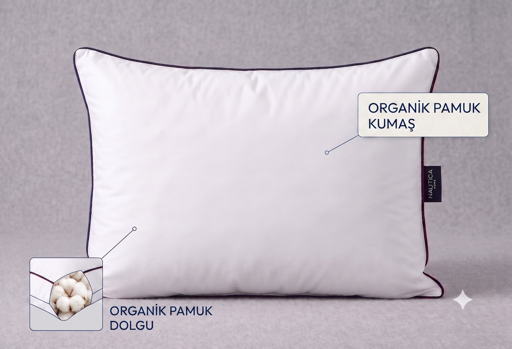 NAUTICA SEA BREEZE PAMUK YASTIK 50x70 %100 PAMUK KUMAŞ