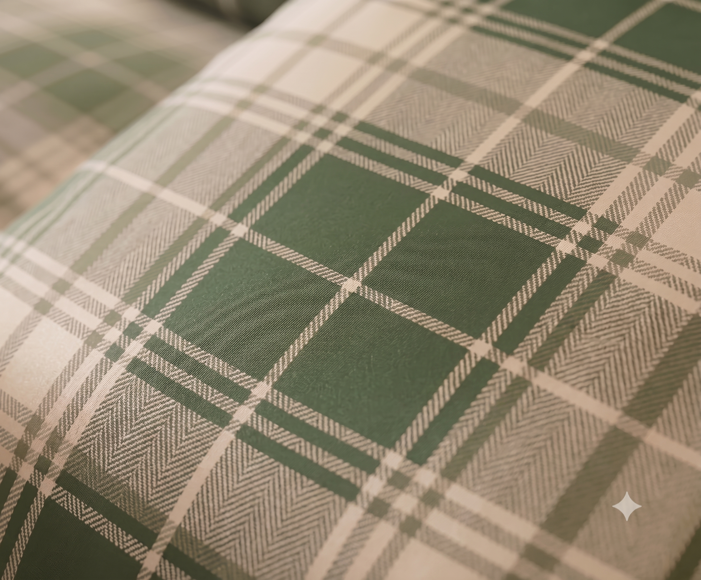 Nautica Home Heritage Plaid %100 Pamuk Saten Çift Kişilik Nevresim Takımı - Zümrüt Yeşili
