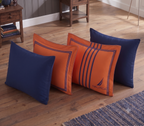 Nautica Home Modern Line Pamuk Saten Çift Kişilik Nevresim Takımı – Turuncu / Lacivert
