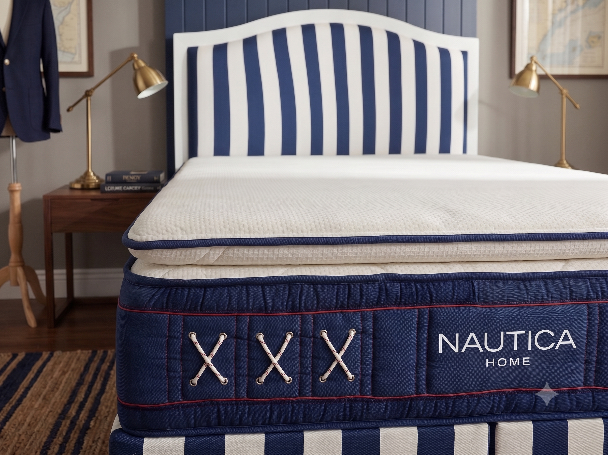 Nautica Home Regatta Premium Çift Kişilik Yatak – 7 Bölgeli Torba Yaylı, Nefes Alabilen Pamuklu Kumaş & Hyper Süngerli Ergonomik Yatak