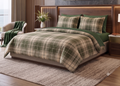Nautica Home Heritage Plaid %100 Pamuk Saten Çift Kişilik Nevresim Takımı - Zümrüt Yeşili