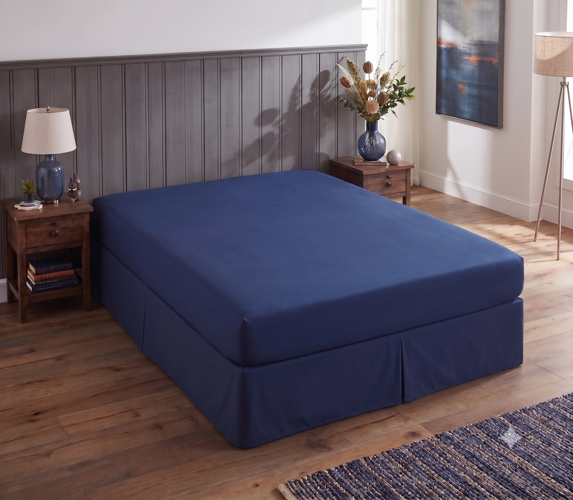 Nautica Home Modern Line Pamuk Saten Çift Kişilik Nevresim Takımı – Turuncu / Lacivert