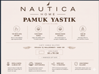 NAUTICA SEA BREEZE PAMUK YASTIK 50x70 %100 PAMUK KUMAŞ